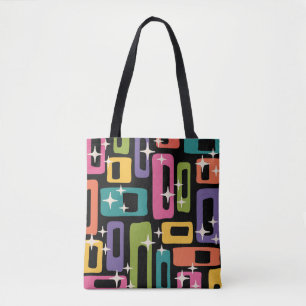 Tote Bag Motif d'âge atomique Abstrait MCM rétro