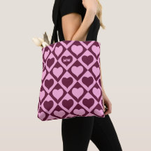 Motif damier cœur personnalisé Bordeaux Rose -