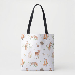 Tote Bag Motif d'amis animaux de bois mignon