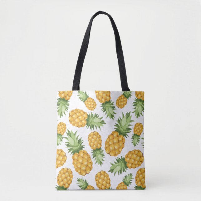 Tote Bag Motif d'ananas de bande dessinée (Devant)
