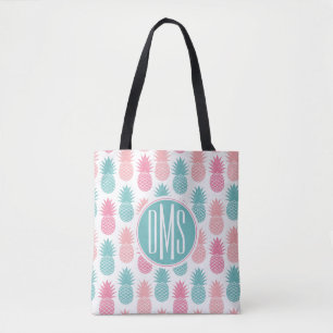 Tote Bag Motif d'ananas vintage Monogramme