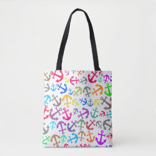 Tote Bag Motif d'Ancre de bateau coloré