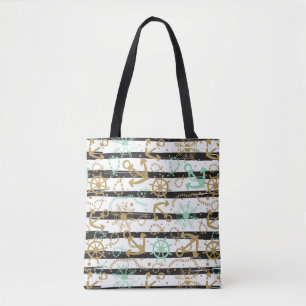 Tote Bag Motif d'ancre flottante