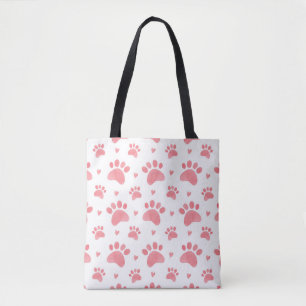 Tote Bag Motif d'aquarelle Cat Paws