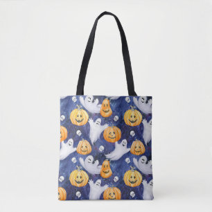 Tote Bag Motif d'aquarelle Halloween