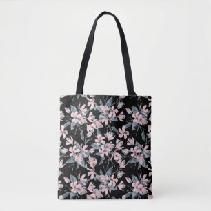 Tote Bag Motif d'aquarelle rose et gris