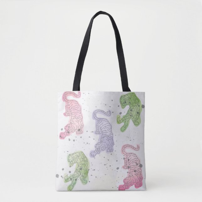 Tote Bag Motif d'aquarelle tigre (Devant)