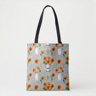 Tote Bag Motif d'aquarelle transparente avec colo brillant