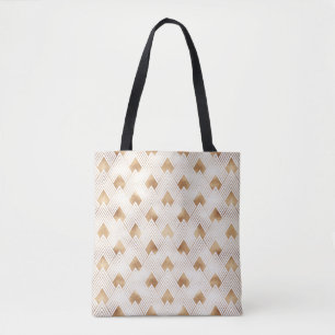 Tote Bag Motif d'art déco d'or