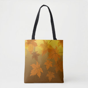 Tote Bag Motif d'automne avec feuilles d'érable en chute et