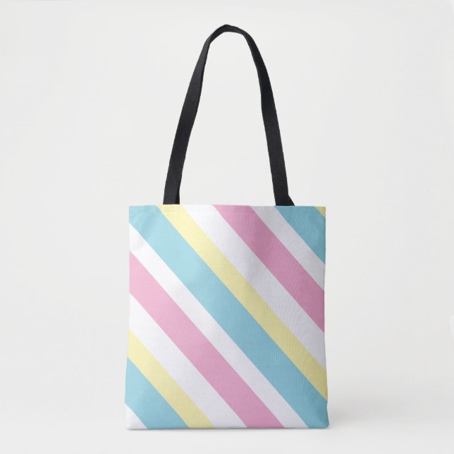 Tote Bag Motif de bandes de couleurs cool (Devant)