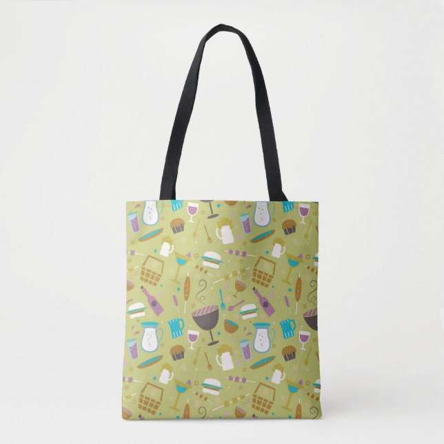Tote Bag Motif de barbecue (Devant)