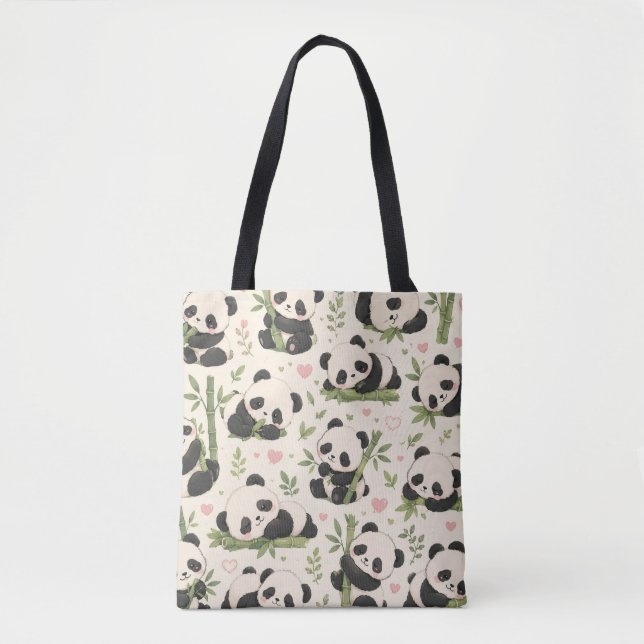 Tote Bag Motif de bébé panda mignon | (Devant)
