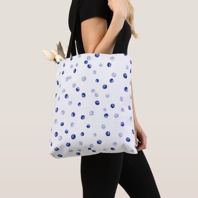 Tote Bag Motif de bleuets éparpillés (De près)