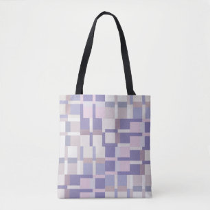 Tote Bag Motif de bloc de couleur géométrique - violet et l