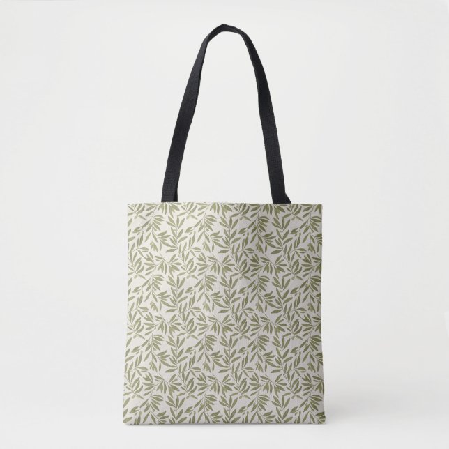 Tote Bag Motif de branche d'olive minimal (Devant)