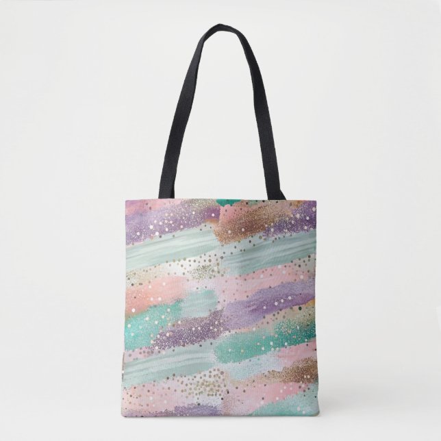 Tote Bag Motif de brosse diagonale dynamique (2) (Devant)