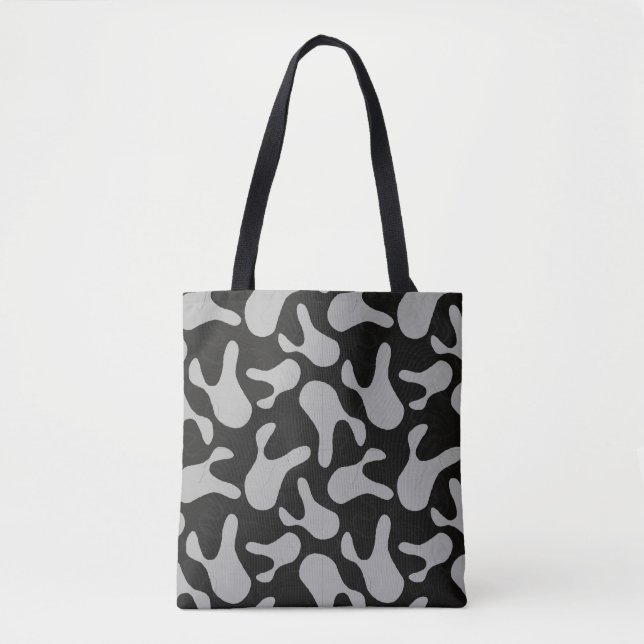 Tote Bag motif de camouflage gris (Devant)