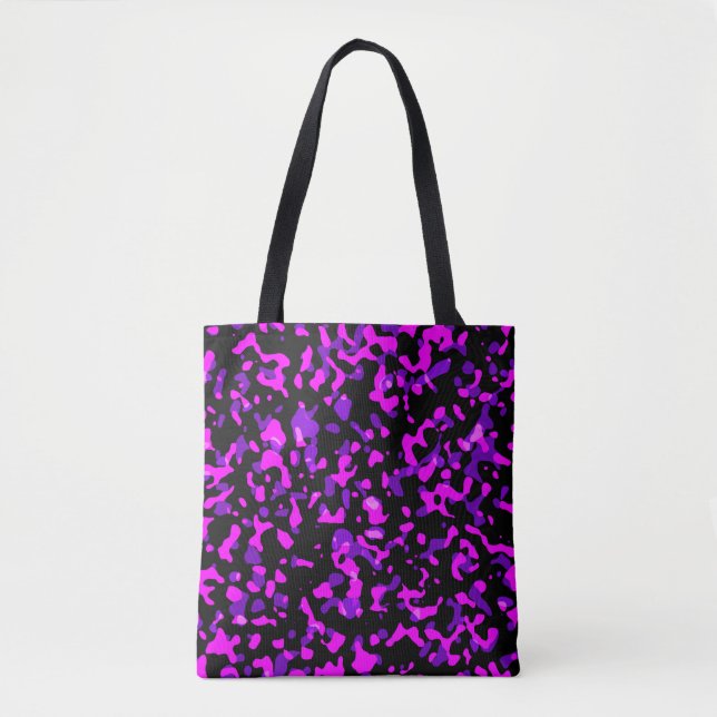 Tote Bag Motif de Camouflage rose et violet moderne (Devant)