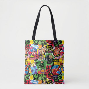 Tote Bag Motif de caractères superhéros miraculeux