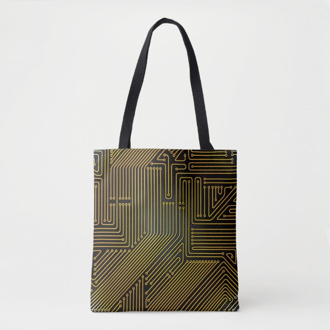 Tote Bag Motif de carte d'ordinateur (Devant)
