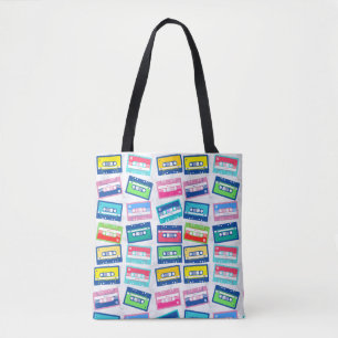 Tote Bag Motif de cassette audio rétro vintage