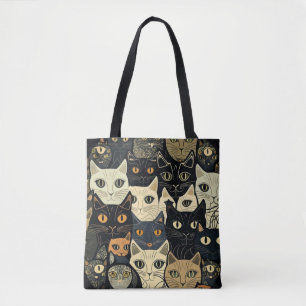 Tote Bag Motif de chat Artsy