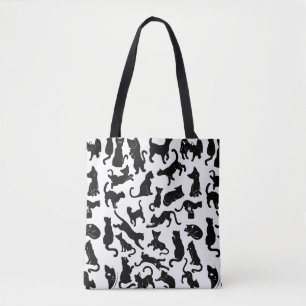 Tote Bag Motif de chat noir