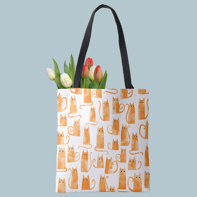 Tote Bag Motif de chat orange (Créateur téléchargé)