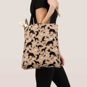 Tote Bag Motif de chien de berger allemand Brun neutre