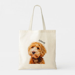 Tote Bag Motif de chien de caniche imprimé