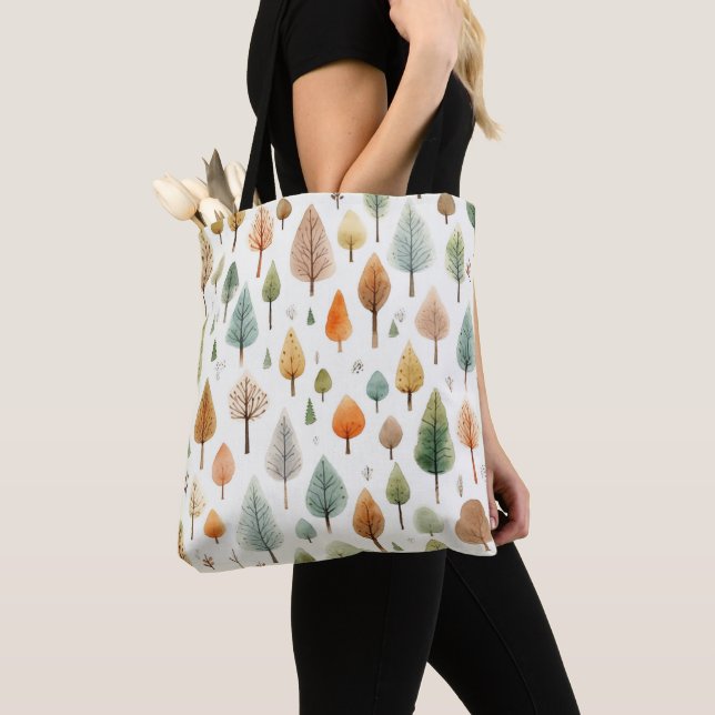 Tote Bag Motif de chute aquarelle (De près)