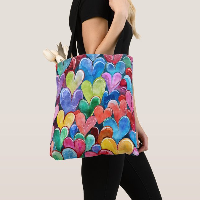Tote Bag Motif de coeur amusant (De près)
