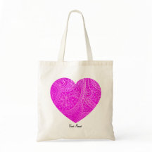 Motif de coeur magenta sur mesure