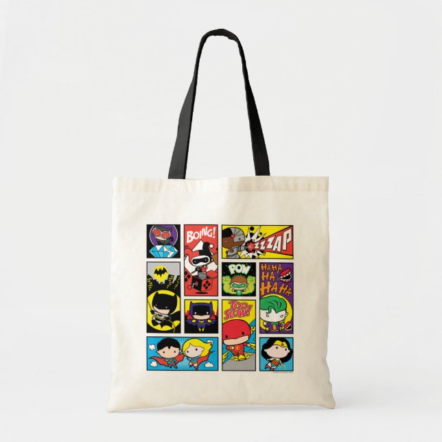 Tote Bag Motif de compilation de la Ligue de justice de Chi (Devant)