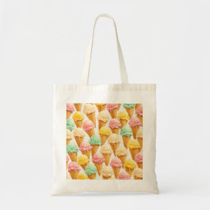 Tote Bag Motif de cône de glace pastel