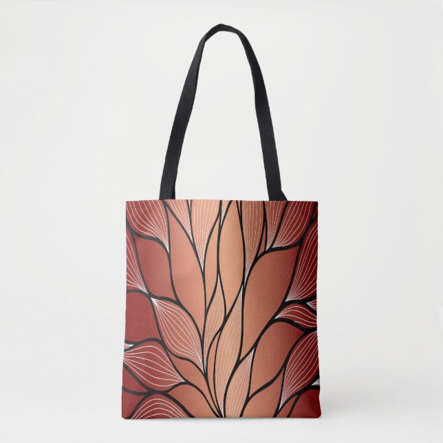 Tote Bag Motif de congé de bronze de cuivre rustique (Devant)
