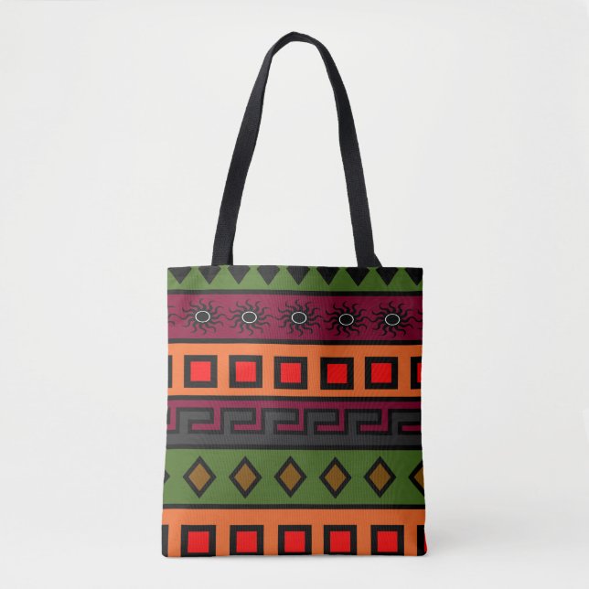 Tote Bag motif de couleur africaine moderne (Devant)