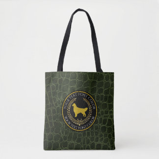 Tote Bag Motif de cuir de premiers rangs de golden