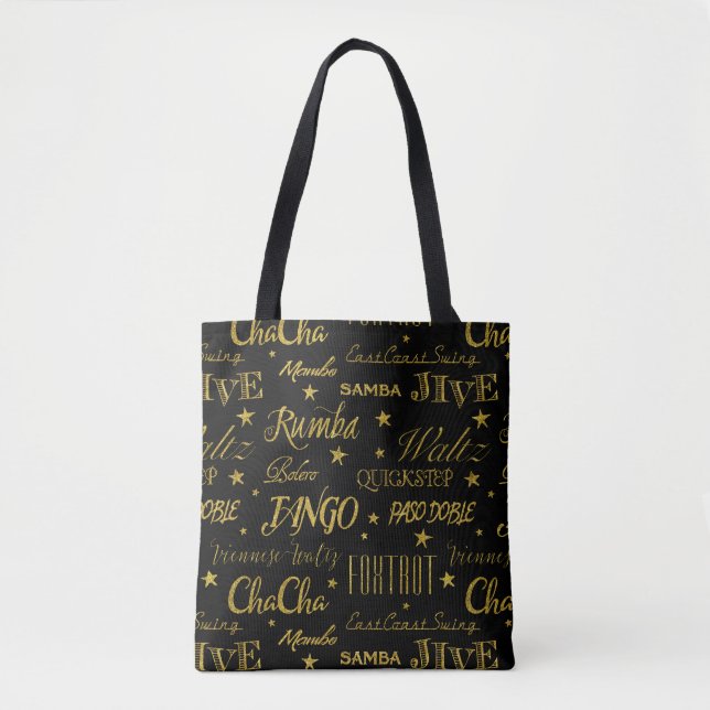 Tote Bag Motif de danse de salon | Couleur Arrière - plan p (Devant)