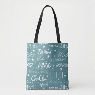 Tote Bag Motif de danse de salon Couleur Arrière - plan p