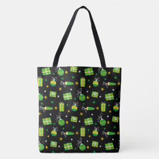 Tote Bag Motif de décoration de Noël vert Grinch