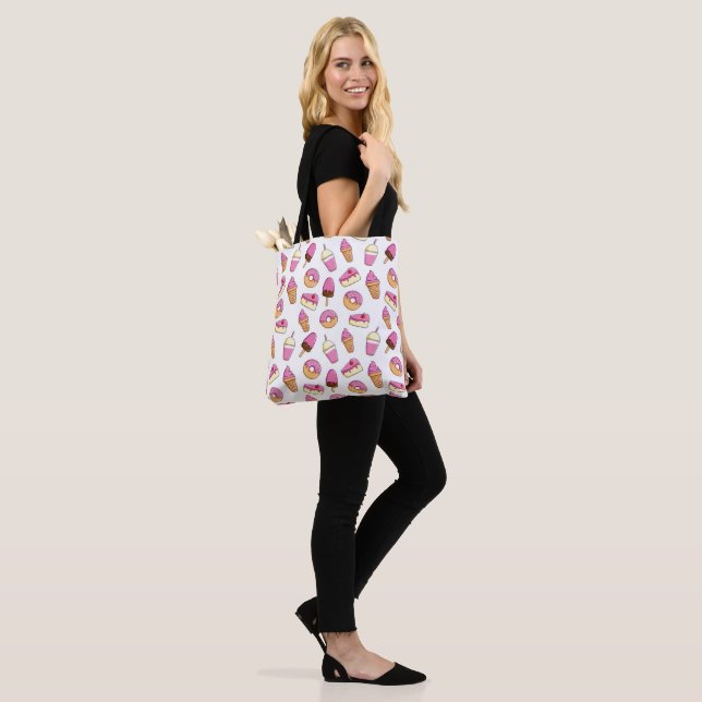 Tote Bag Motif de dessert pour dent sucrée (Sur le modèle)