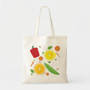 Tote Bag Motif de dessin humoristique pour fruits et légume