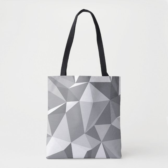 Tote Bag Motif de diamant - polygone abstrait (Devant)