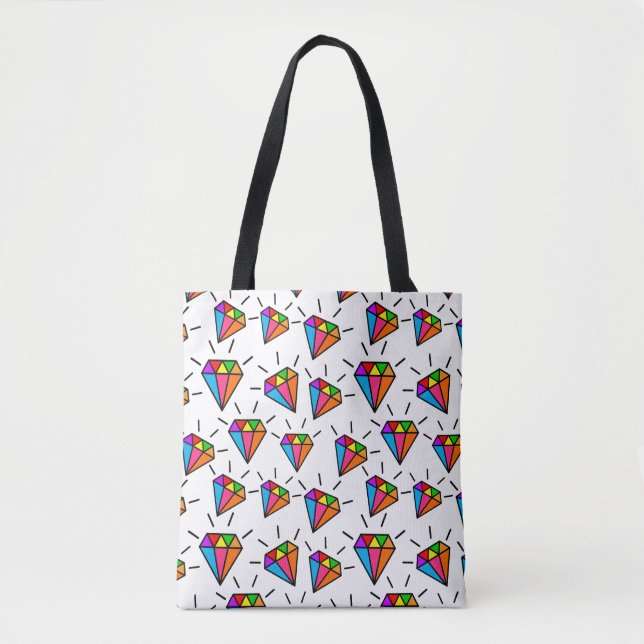 Tote Bag motif de diamants (Devant)