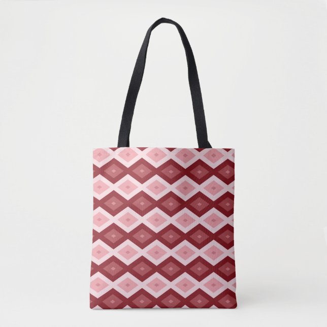 Tote Bag Motif de diamants rouges (Devant)