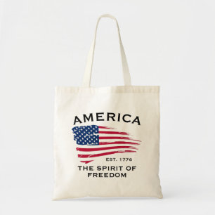 Tote Bag Motif de drapeau américain rouge blanc bleu à étoi