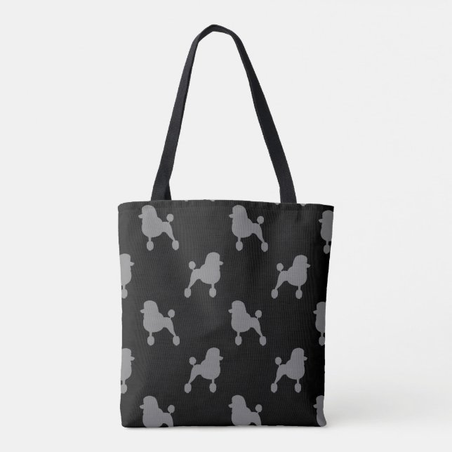 Tote Bag Motif de fantaisie de silhouettes de caniche (Dos)