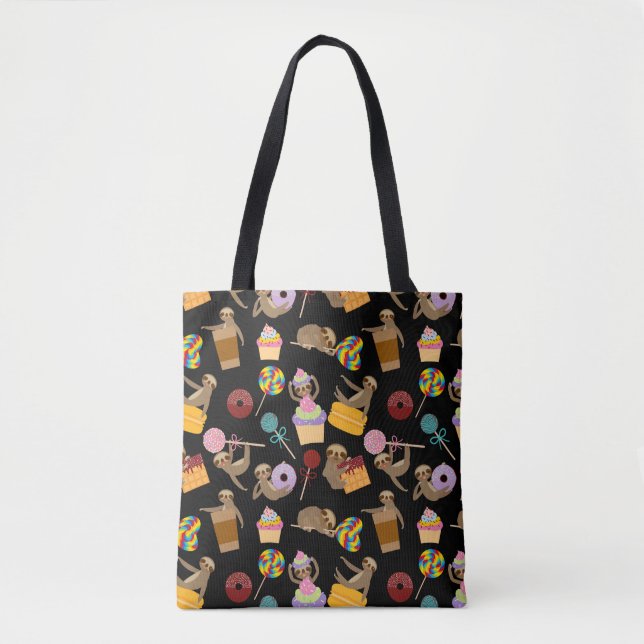 Tote Bag Motif de festins de bonbon à paresse (Devant)